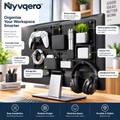 Nyvqero™ Monitor Back Storage Organizer – No-Drill Adhesive or Hanging Storage Panel for Office Accessories & Space-Saving Desk Organization